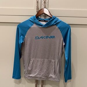 Dakine Teal & Gray Hooded Raglan Top